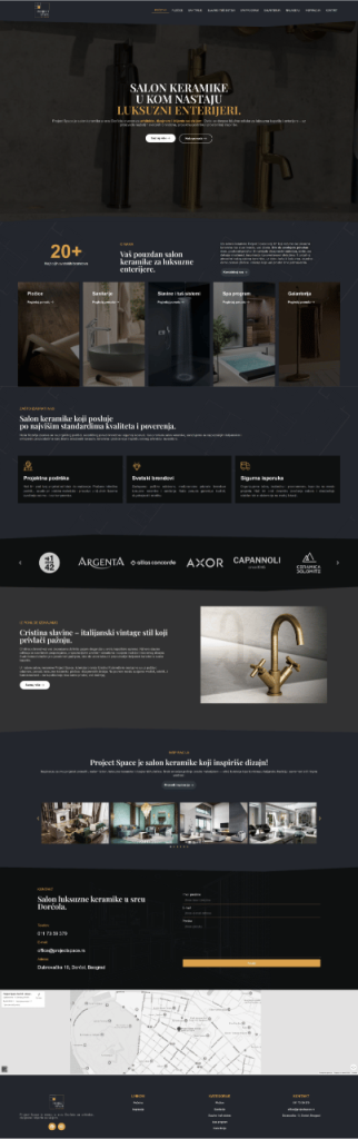 Web dizajn sajta projectspace.rs